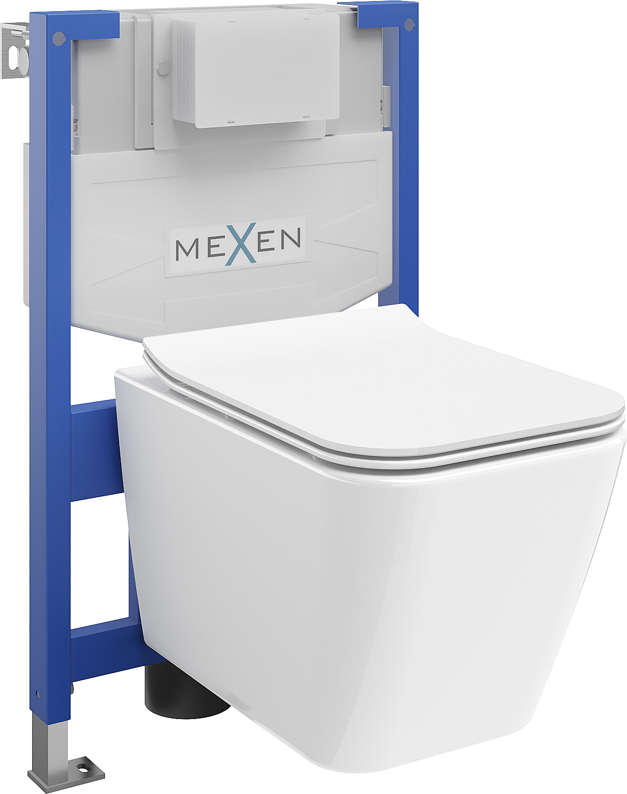 Mexen podomietkový WC systém Felix XS-F s WC misou Cube a pomaly klesajúcou doskou, biela- 68030924000