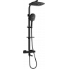 Mexen CQ22 vaňovo-sprchová súprava s dažďovými tryskami a termostatickou batériou, čierna - 779102295-70